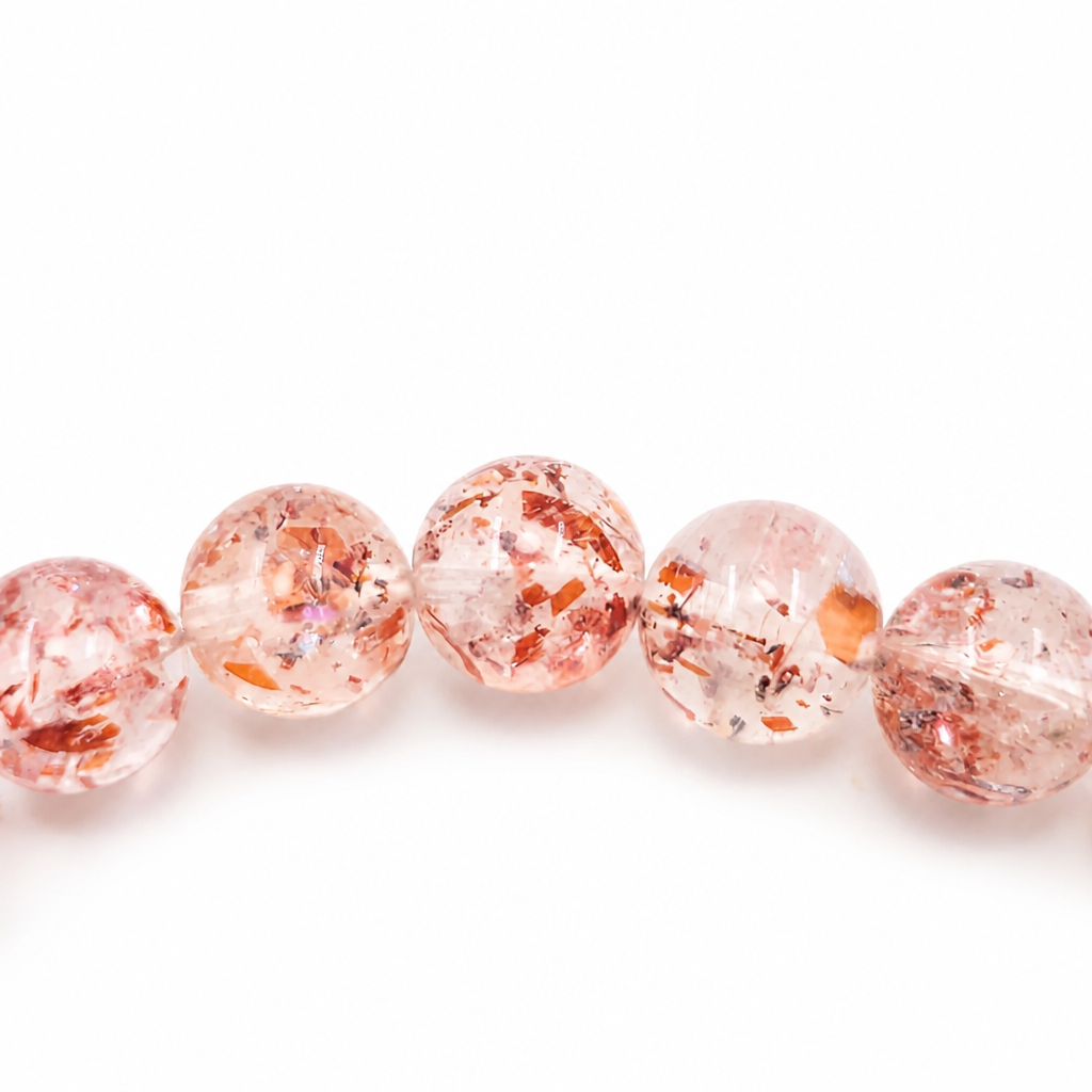 Handmade Strawberry Super 7 bracelet by Aura Lune