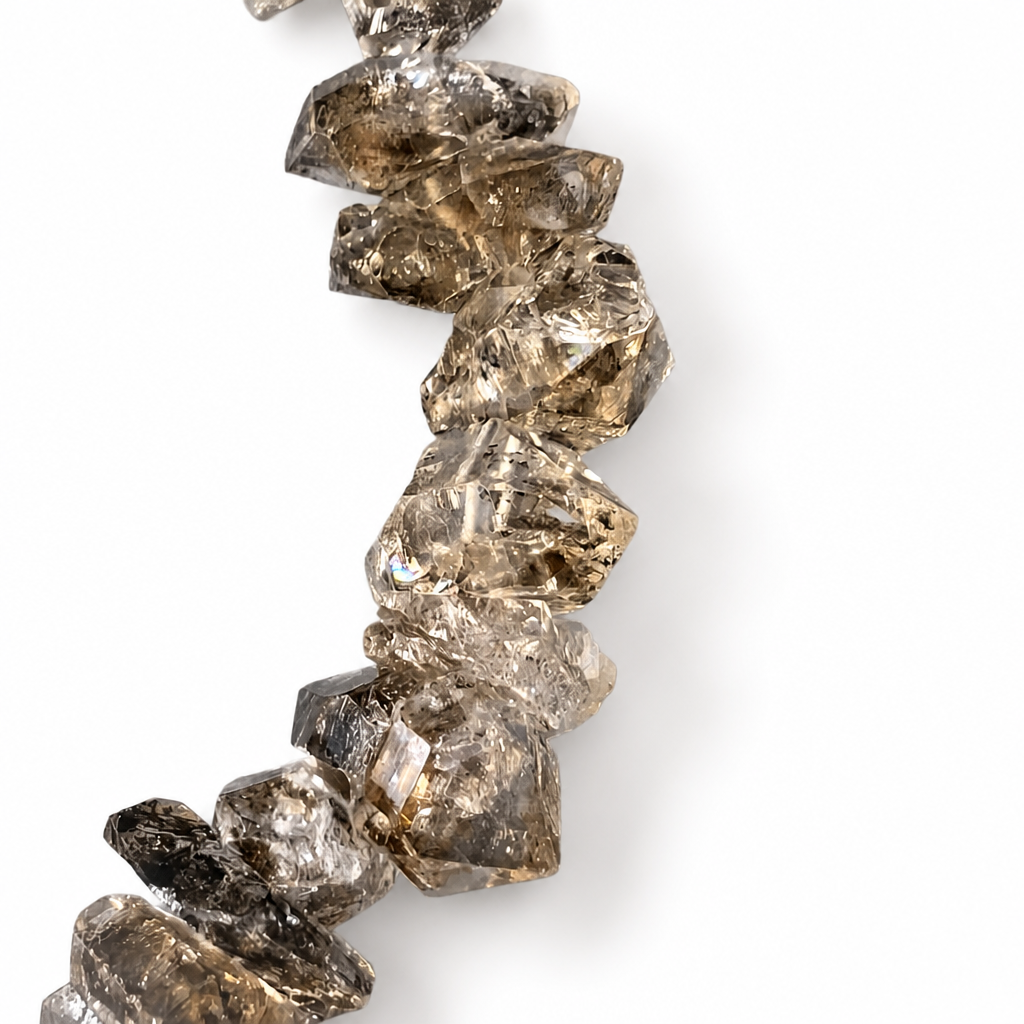 Handmade Herkimer-style quartz bracelet by Aura Lune