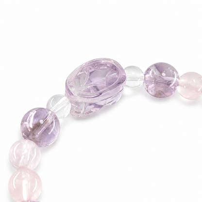 Deep-violet Amethyst Pixiu carving, side angle