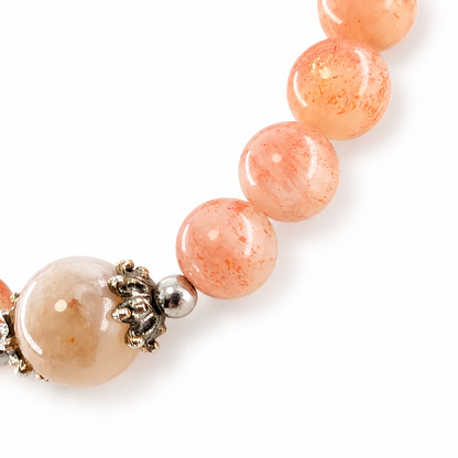 Radiant Bloom crystal bracelet shown on model's wrist