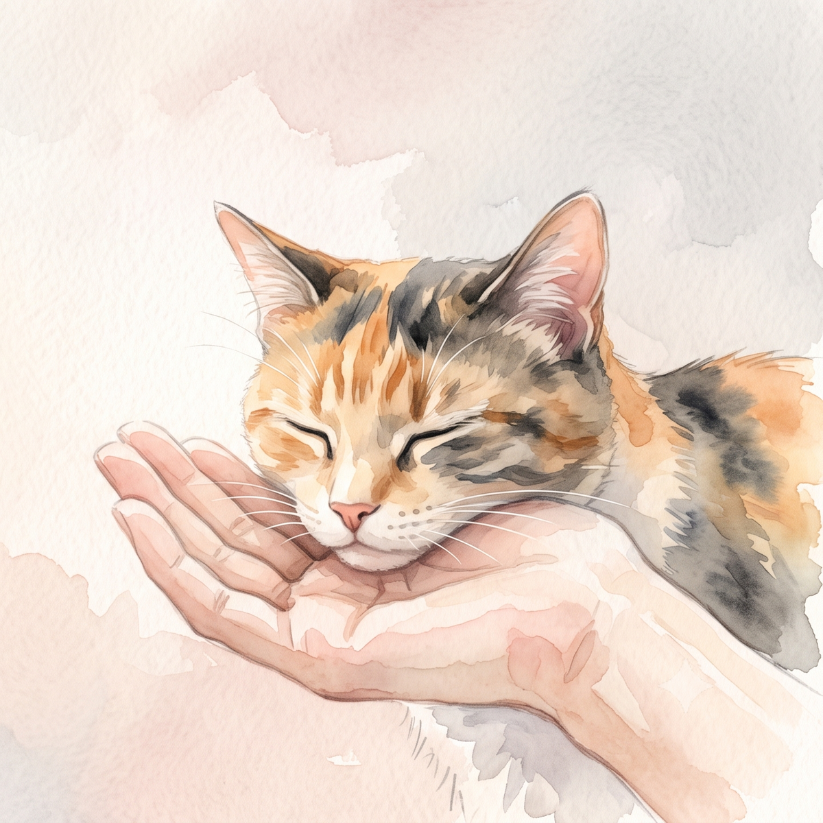 Soft watercolour illustration of an empty collar with dried flowers, a gentle tribute to a companion who has passed — AuraLune Crystal Animal Communication.