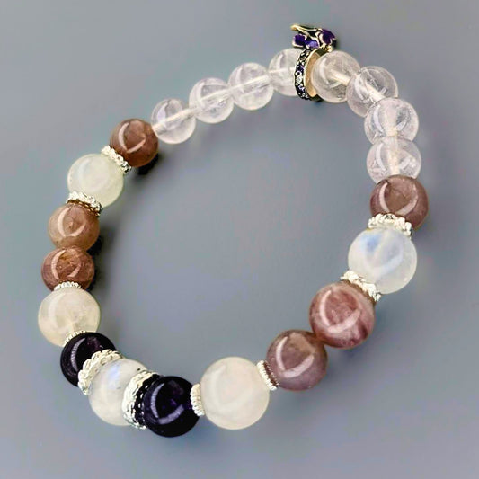 Amethyst Rose Serenity | Spiritual Protection & Love Bracelet