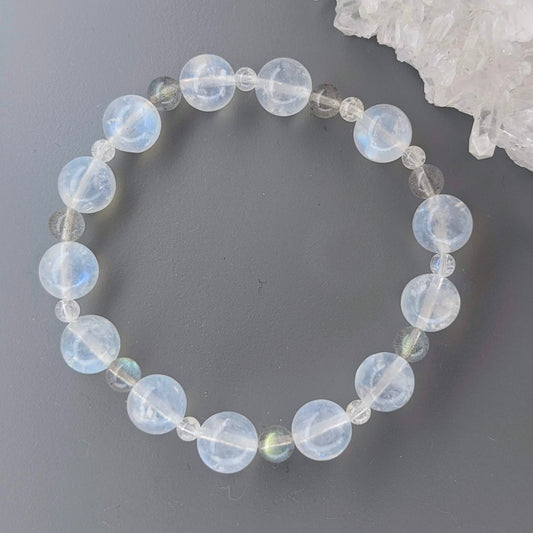 Moon Tide Blue Dream × Aurora Whisper | Indian Moonstone