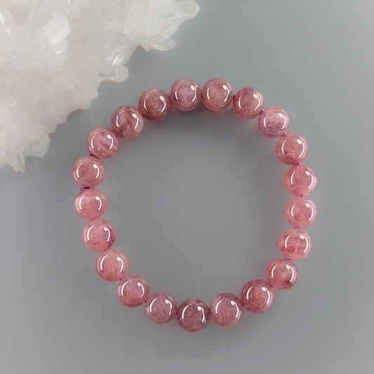 Natural Madagascar Purple Star Rose Quartz Bracelet - Magic & Self-Worth