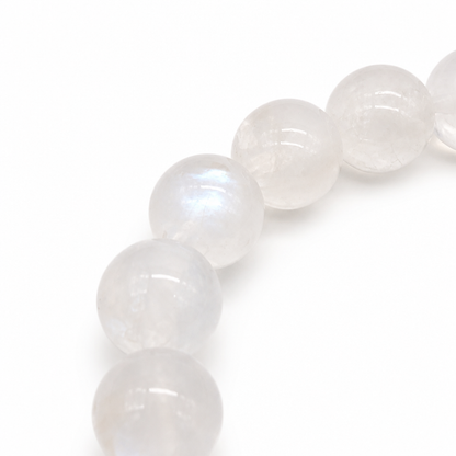 Ceylon moonstone bracelet shown from the side