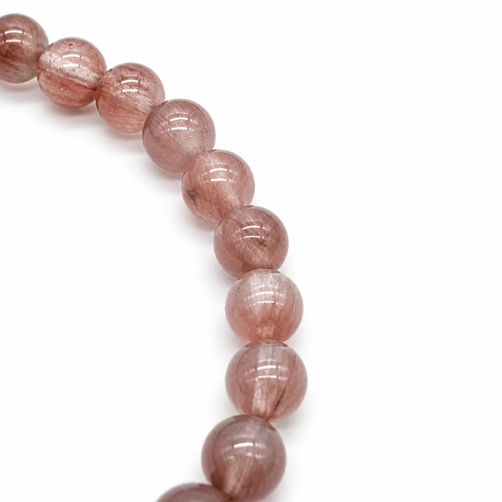 Red rabbit hair quartz from Aura Lune Pure Crystal Series