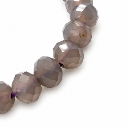Handmade purple chalcedony bracelet by Aura Lune
