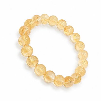 Brazilian citrine bracelet shown from the side