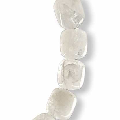 Garden Quartz bracelet Style B with 11mm barrel beads showing milky veil and phantom formations inside