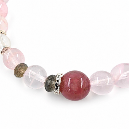 Twilight Blossom Ethereal multi-stone bracelet shown from the side