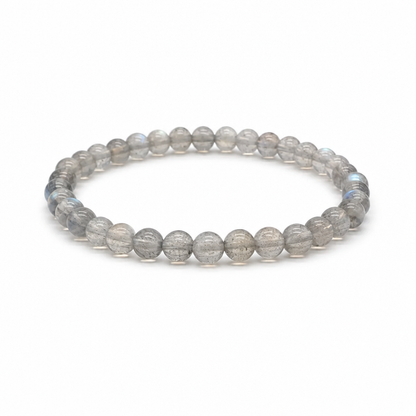 Labradorite bracelet with blue flash in 5mm beads