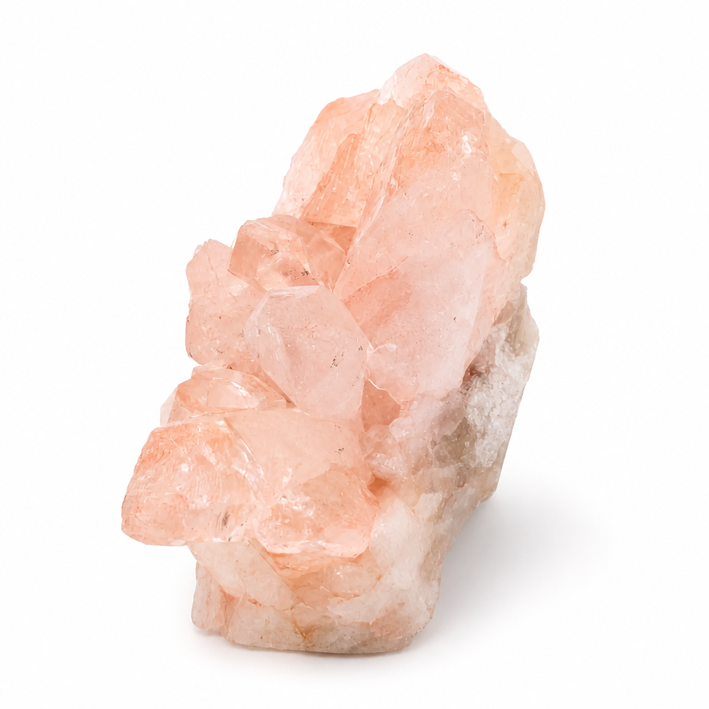 Large Samadhi Quartz cluster as a focal point in a meditation or living space
