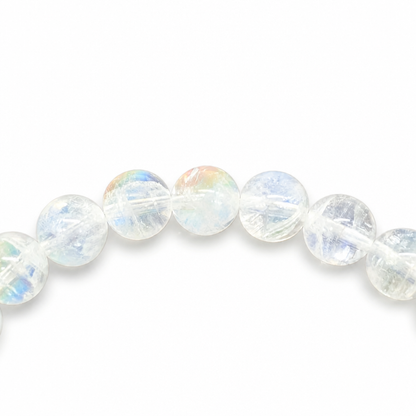 Style B Madagascar Moonstone bracelet showing richer deeper blue flash adularescence