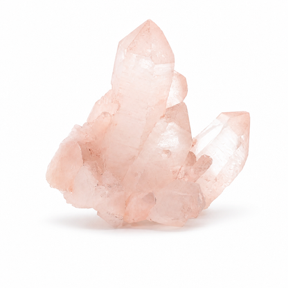Hand-mined Himalayan Samadhi Quartz cluster with tall vertical crystal formation