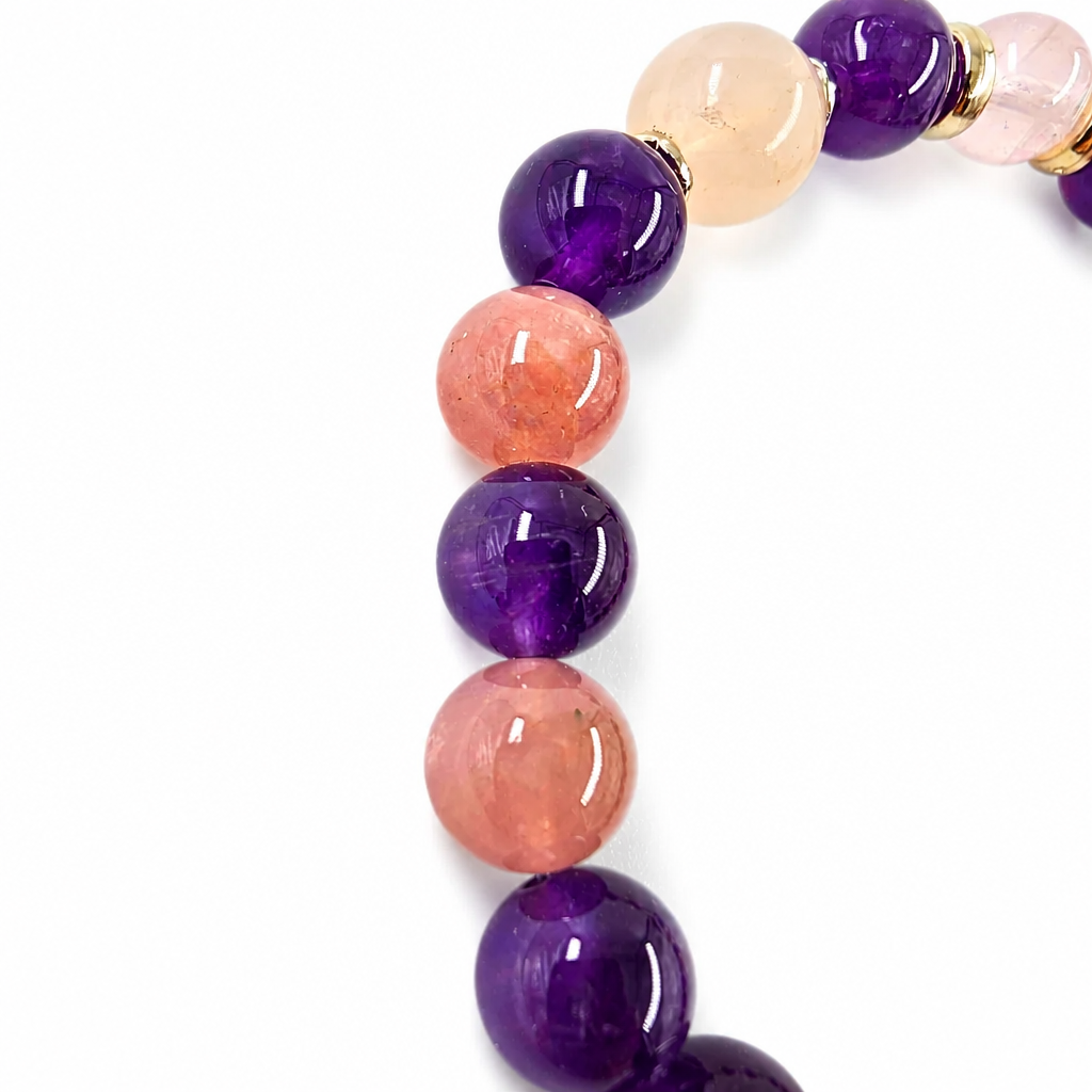 Four-stone designer bracelet shown on model's wrist