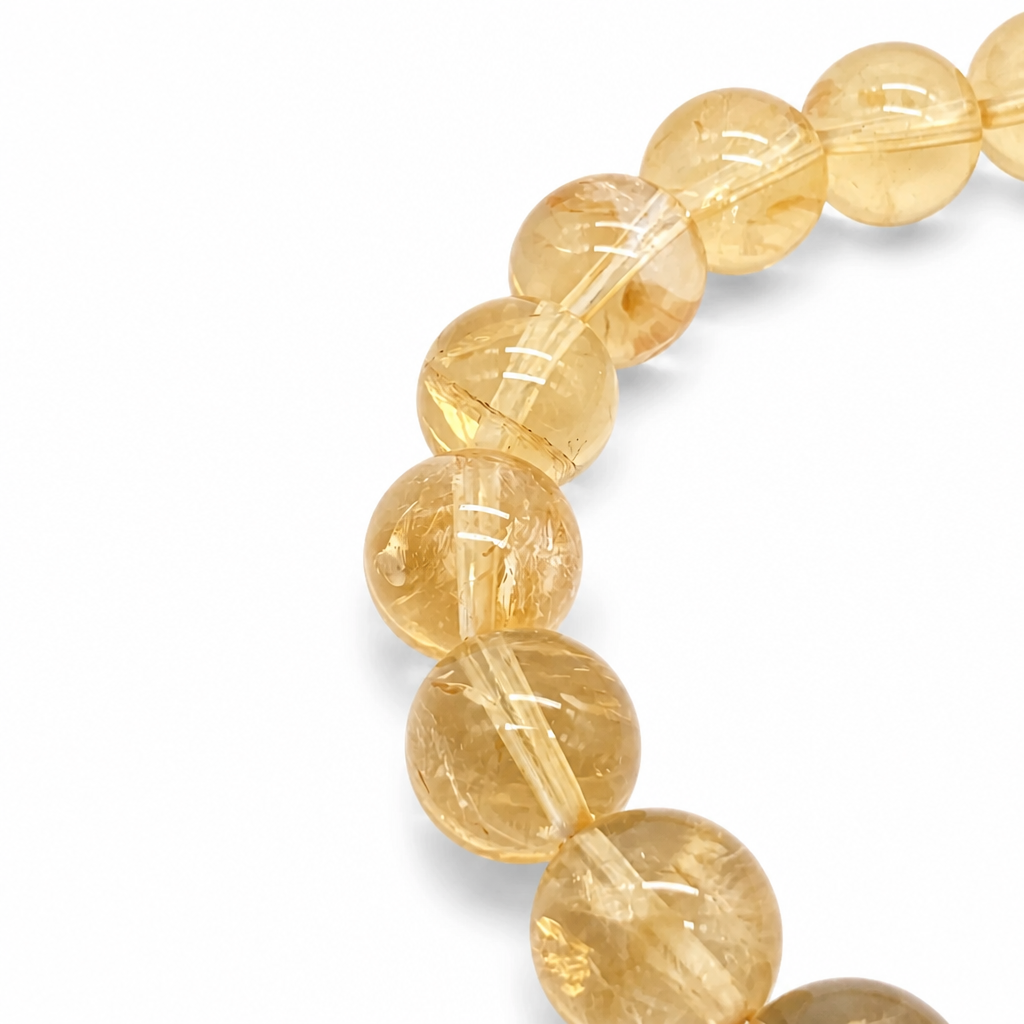 Genuine natural citrine catching warm light