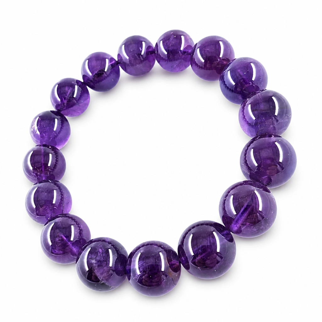 Handmade AAA Uruguayan amethyst bracelet by Aura Lune