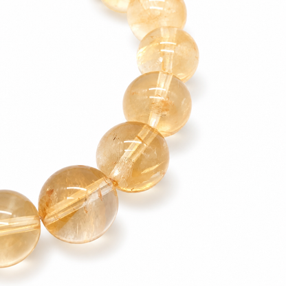 Brazilian citrine bracelet curved on white