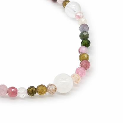 Prismatic Moonlight bracelet on a soft white background