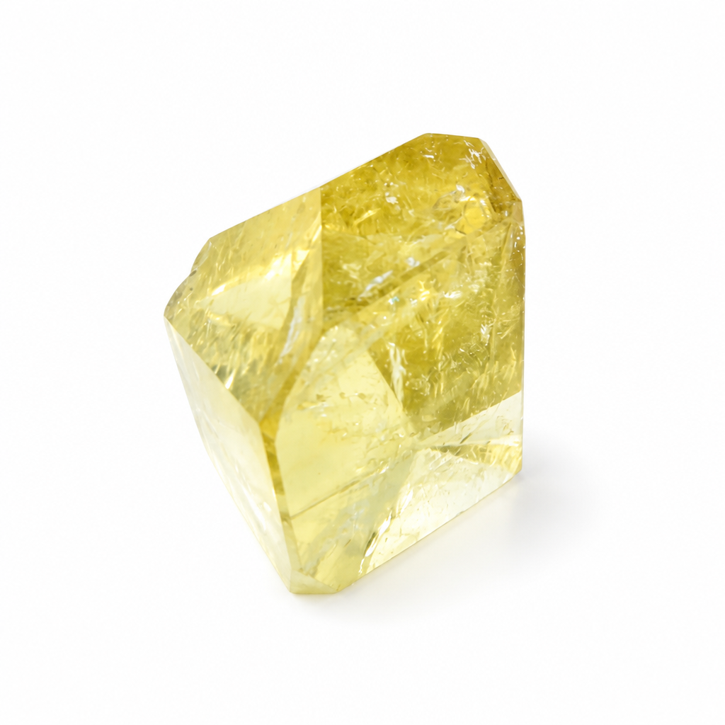 Brazilian Citrine specimen in natural light showing warm amber colour depth