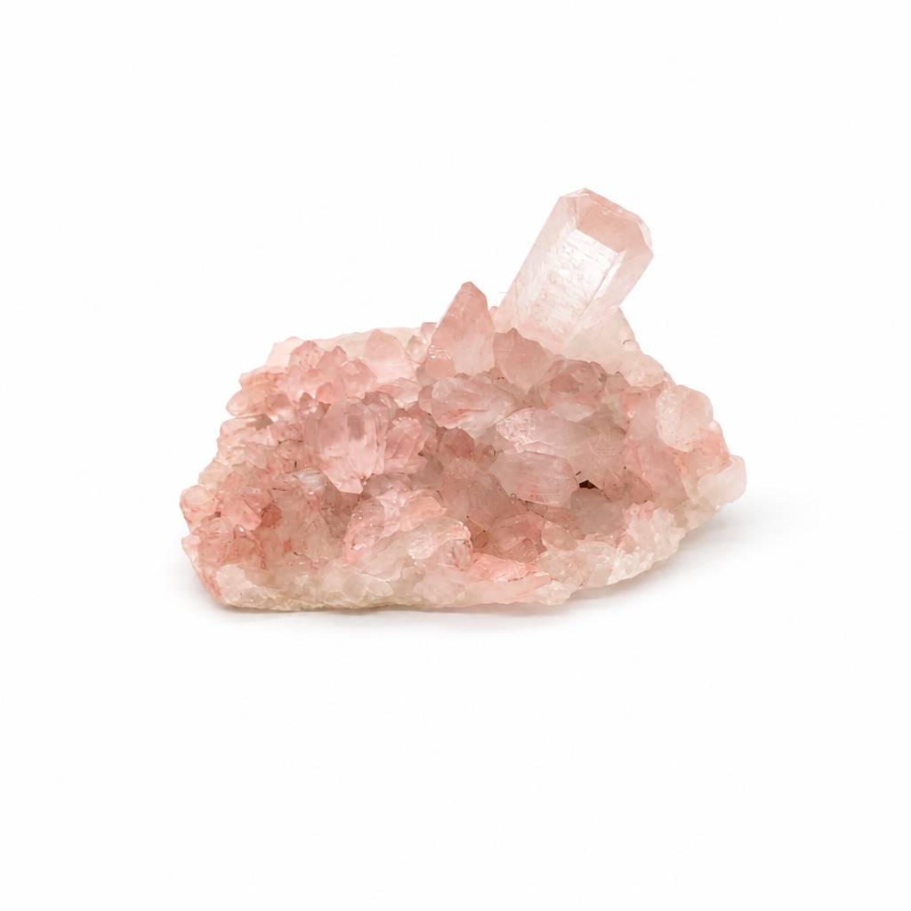 Compact Samadhi Quartz cluster as a desk or bedside companion piece