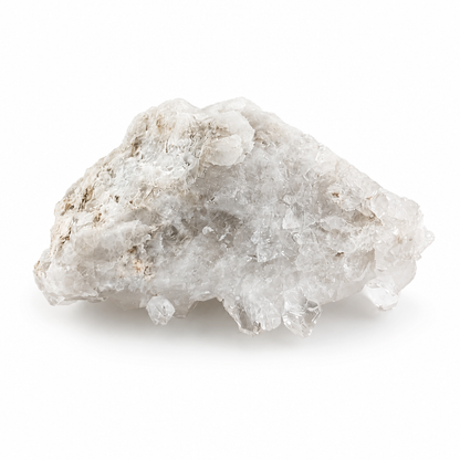 Top view of the natural Clear Quartz cluster showing full point formation spread