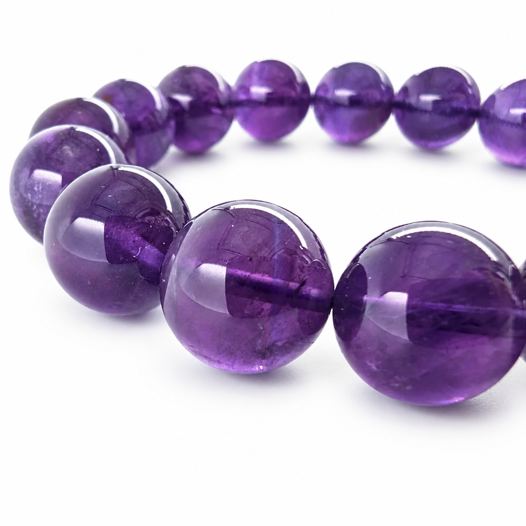 Uruguayan amethyst bracelet in deep royal violet