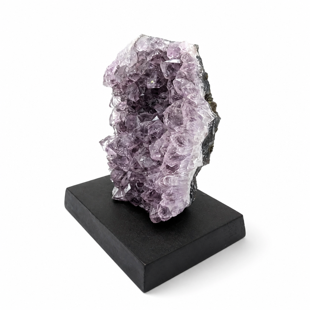 Brazilian Amethyst spire showing soft lavender to deep violet colour gradient