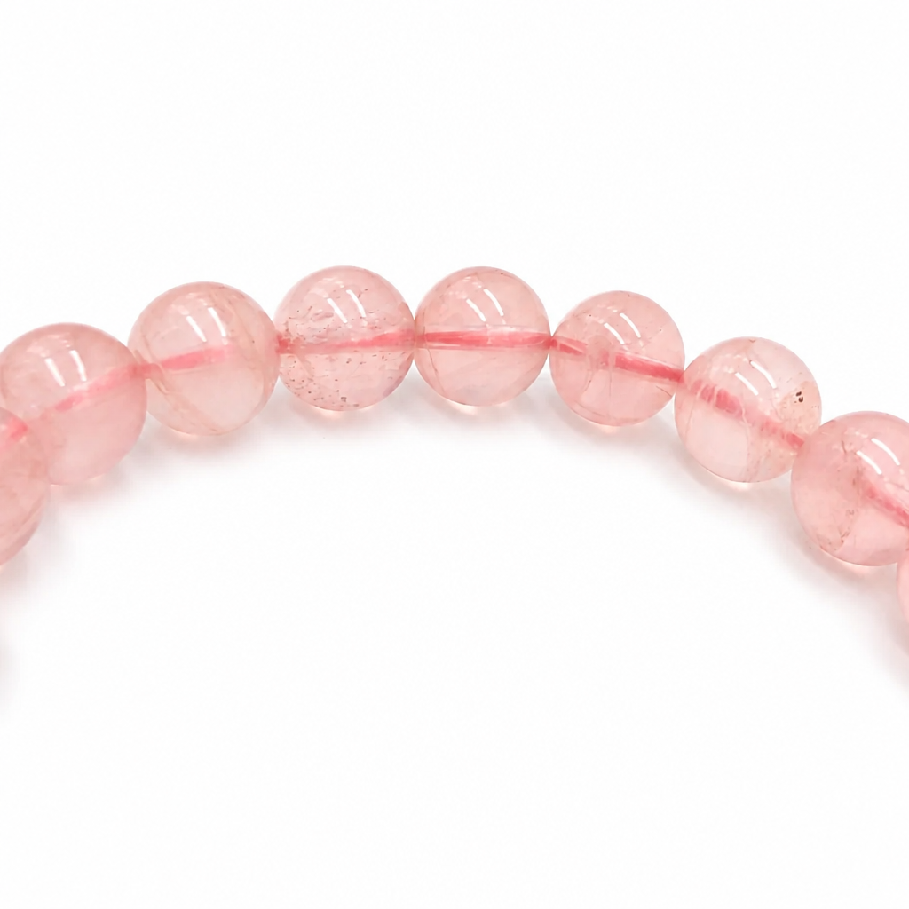 Premium rose quartz bracelet from Aura Lune Pure Crystal Series