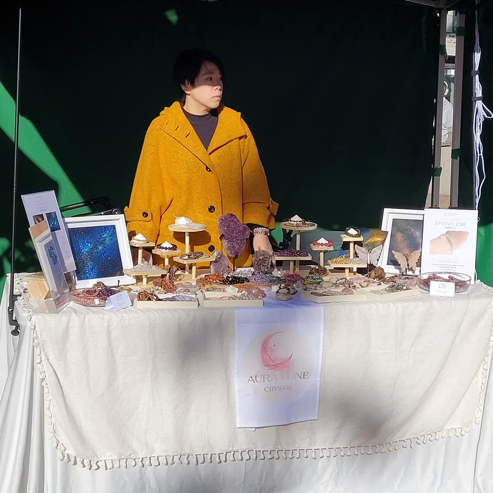 The AuraLune Crystal stall at the Good Stuff Market, Wembley Park